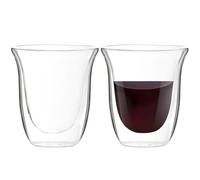 Youngever 2 Pack 160ML Espresso Cups, Double Wall Thermo Insulated Espresso Cups, Glass Coffee Cups (Tall)