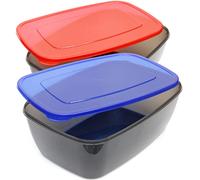 Youngever 2 Pack 9.5L Large Food Storage Container Boxes, Large Food Storage, Reusable Plastic Large Meal Prep Containers