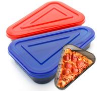 Youngever 2 Pack Pizza Slice Containers, Plastic Pizza Slice Storage