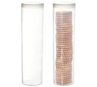 Youngever 2 Pack Plastic Cookie Containers, Cookie Jars, Biscuit Storage Container, Food Storage Containers with Lid (Round)
