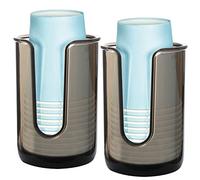 Youngever 2 Pack Plastic Disposable Paper Cup Dispenser, Re-usable Plastic Dispenser Cup Holder (Black)