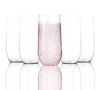 Youngever 25 Pack Shatterproof Champagne Flute (150ML), Plastic Champagne Flutes, Champagne Glasses, Recyclable Champagne Plastic Cup, Stemless, Shatterproof, Flute Glasses