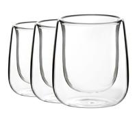 Youngever 3 Pack 100ML Espresso Cups, Double Wall Thermo Insulated Espresso Cups, Glass Coffee Cups, 3.5 Ounce