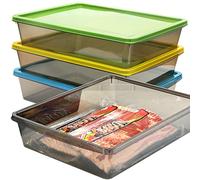 Youngever 3 Pack 5 Liters Food Storage Containers, Plastic Bacon Containers, Large Meat Containers