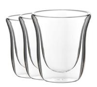 Youngever 3 Pack Espresso Cups, Double Wall Thermo Insulated Espresso Cups, Glass Coffee Cups, 100ML