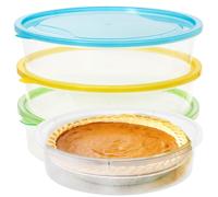 Youngever 3 Pack Pie Containers, Clear Plastic Food Storage Containers, Fresh Pie Keeper, 28CM Diameter
