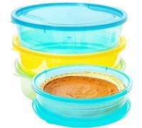 Youngever 3 Pack Pie Containers, Multi-Color Plastic Food Storage Containers, Fresh Pie Keeper, 28CM Diameter