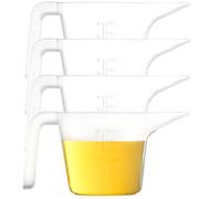 Youngever 4 Pack Plastic Measuring Cups, Clear Measuring Cups (125ML Capacity)