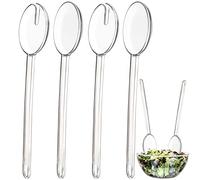 Youngever 4 Pieces 30CM Re-usable Plastic Salad Servers, Salad Fork and Spoon Sets, Set of 4