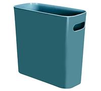 Youngever 5.5L Slim Trash Can, Re-usable 5.5L Plastic Garbage Container Bin, Small Trash Bin with Handles for Home Office, Living Room, Study Room, Kitchen, Bathroom (Teal)