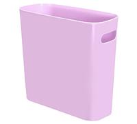 Youngever 5.5L Slim Trash Can, Re-usable 5.5L Plastic Garbage Container Bin, Small Trash Bin with Handles for Home Office, Living Room, Study Room, Kitchen, Bathroom (Purple)