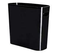 Youngever 5.5L Slim Trash Can, Re-usable 5.5L Plastic Garbage Container Bin, Small Trash Bin with Handles for Home Office, Living Room, Study Room, Kitchen, Bathroom (Black)