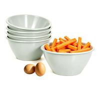 Youngever 5 Pack 32 oz Plastic Cereal Bowls, Reusable Soup Bowls, Fruit Bowls, Serving Bowls, Lightweight and Durable (Grey)