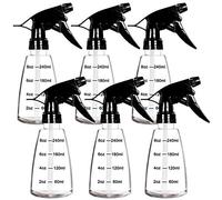 Youngever 6 Pack 250ML Clear Empty Plastic Spray Bottles, Spray Bottles for Hair and Cleaning Solutions