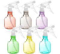 Youngever 6 Pack 250ML Empty Plastic Spray Bottles, 6 Assorted Colors (8 Ounce)