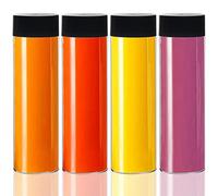 Youngever 6 Pack 500ML Re-usable Plastic Juice Bottles with Caps, Drinking Bottles with Lids, Beverage Containers