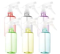Youngever 6 Pack Empty Plastic Spray Bottles, Color Spray Bottles for Hair and Cleaning Solutions(350ML)