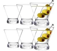 Youngever 6 Pack Plastic Martini Glasses, 300ML Shatterproof Martini Cups