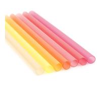 Youngever 7 Pack Kids Silicone Straws, 5 Inch Reusable Silicone Straws for Kids and Toddlers (Pink Colors)
