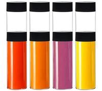 Youngever 8 Pack 300ML Re-usable Plastic Juice Bottles with Caps, Drinking Bottles with Lids, Beverage Containers