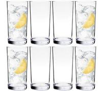 Youngever 8 Pack 500ml Plastic Water Tumbler, Set of 8, Plastic Glasses, Reusable Plastic Cups, Unbreakable Glasses, Plastic Tumblers (Clear)