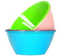 Youngever 9 Pack 1500ML Re-usable Plastic Bowls, Large Cereal Bowls, Large Soup Bowls, Set of 9 in 9 Assorted Colors (Rainbow)