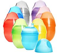 Youngever 9 Pack 200ML Kids Sippy Cups, Sippy Cups for Infant, Kids, Toddler, 9 Assorted Color Sippy Cups