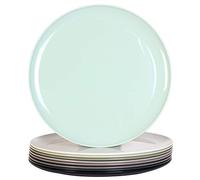 Youngever 9 Pack 25CM Re-usable Plastic Plates, Large Plates, Dinner Plates, Set of 9 (9 Urban Colors)