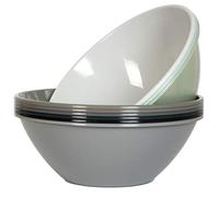 Youngever 9 Pack 3000ML Re-usable Plastic Mixing and Serving Bowls, Popcorn Bowls, Salad Bowls, Chip and Dip Serving Bowls, in 9 Colors (Urban)