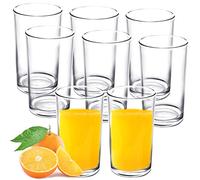 Youngever 9 Pack 300ML Re-usable Plastic Drinking Tumblers, Stackable Plastic Glasses, Plastic Cups, Unbreakable Glasses, Drinking Glasses, NO BPA, Top Rack Dishwasher Safe