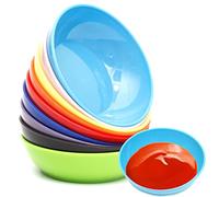 Youngever 9 Pack Plastic Sauce Dishes, Dipping Sauce Bowls, Plastic Dipping Containers, Sauce Plates, (Rainbow)