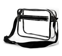 Youngever Medium Clear Message Bag, Stadium Approved Clear Bag, Adjustable Cross-Body Strap Clear Plastic Bag, Clear, L