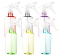 Youngever Pack Empty Plastic Spray Bottles, Color 6 Solutions(350ML)