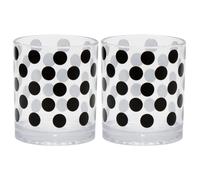Youngever Pack Plastic 4 350ML Glasses, Drinking Glasses, (Black