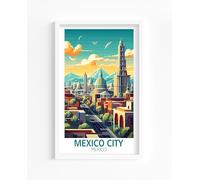 YoungGift Mexico City Travel Poster - Mexico City Mexico Travel Poster - Mexico City Wall Art - Mexico City Travel Wall Decor - Home Decor Travel Poster - Travel Wall Art (11X17 No Frame)
