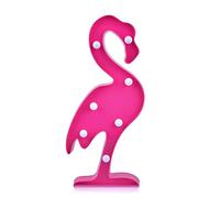 Youngine Creative LED Light Tropical Desk Lamp Marquee Sign Light Battery Operated Wall Decor Bedroom Night Light (Flamingo)