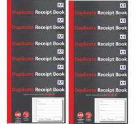 Youngland 1-80 Pages Numbered Duplicate Receipt Book, Half Size Duplicate Receipt Book for Business, Home, Office, Shop and Warehouse (12, Pack of)