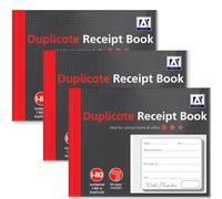 Youngland 1-80 Pages Numbered Duplicate Receipt Book, Half Size Duplicate Receipt Book for Business, Home, Office, Shop and Warehouse (3, Pack of)