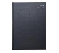 Youngland 2026 A5 Page a Day Classic Hard Cover Diary Full Year Planner Organiser Business, Office, and Personal Use (BLACK)