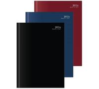 Youngland 2026 Diary - A4 Page a Day Luxury Planner in Black, Navy & Burgundy for Productivity for Students and Professionals (Black)