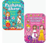 Youngland® Fashion Sticker Books - Pack of 2 - Creative Fashion Stickers for All Ages