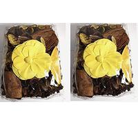 Youngland London Potpourri with flower and fragrance, Lemon flavour, Set of 2 bags