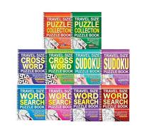 Youngland Travel Puzzle Book Set - Pack of 10 Spiral-Bound Puzzle Books