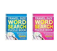 Youngland Travel Size Puzzle Collections: Word Search 3 & 4 (Puzzle Collection) Spiral Bound WORD SEARCH BOOKS PACK OF 2 BOOKS