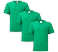 Youngly Value Weight Unisex Kids Original 100% Cotton Crew Neck Short Sleeve T-Shirts Soft, Breathable for Boys Girls Pack of 3 (UK, Age, 9 Years, 11 Years, Regular, Kelly Green)