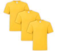 Youngly Value Weight Unisex Kids Original 100% Cotton Crew Neck Short Sleeve T-Shirts Soft, Breathable for Boys Girls Pack of 3 (UK, Age, 5 Years, 6 Years, Regular, Yellow)