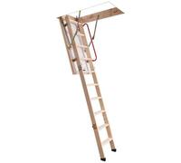 Werner Eco S Line 3 Section Timber Loft Ladder with Hatch 2.9mtr