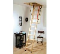 YOUNGMAN ECO S LINE TIMBER FOLDING LOFT LADDER & HATCH PLUS EXT PIECE 3.5M