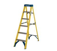Fibreglass Step Ladder, Electricians Heavy-Duty By Werner 6 Tread 2.59m EN131