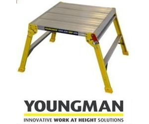 Youngman Odd Job GRP 600 Fibreglass Hop Step Up Work Platform Step ladder Large